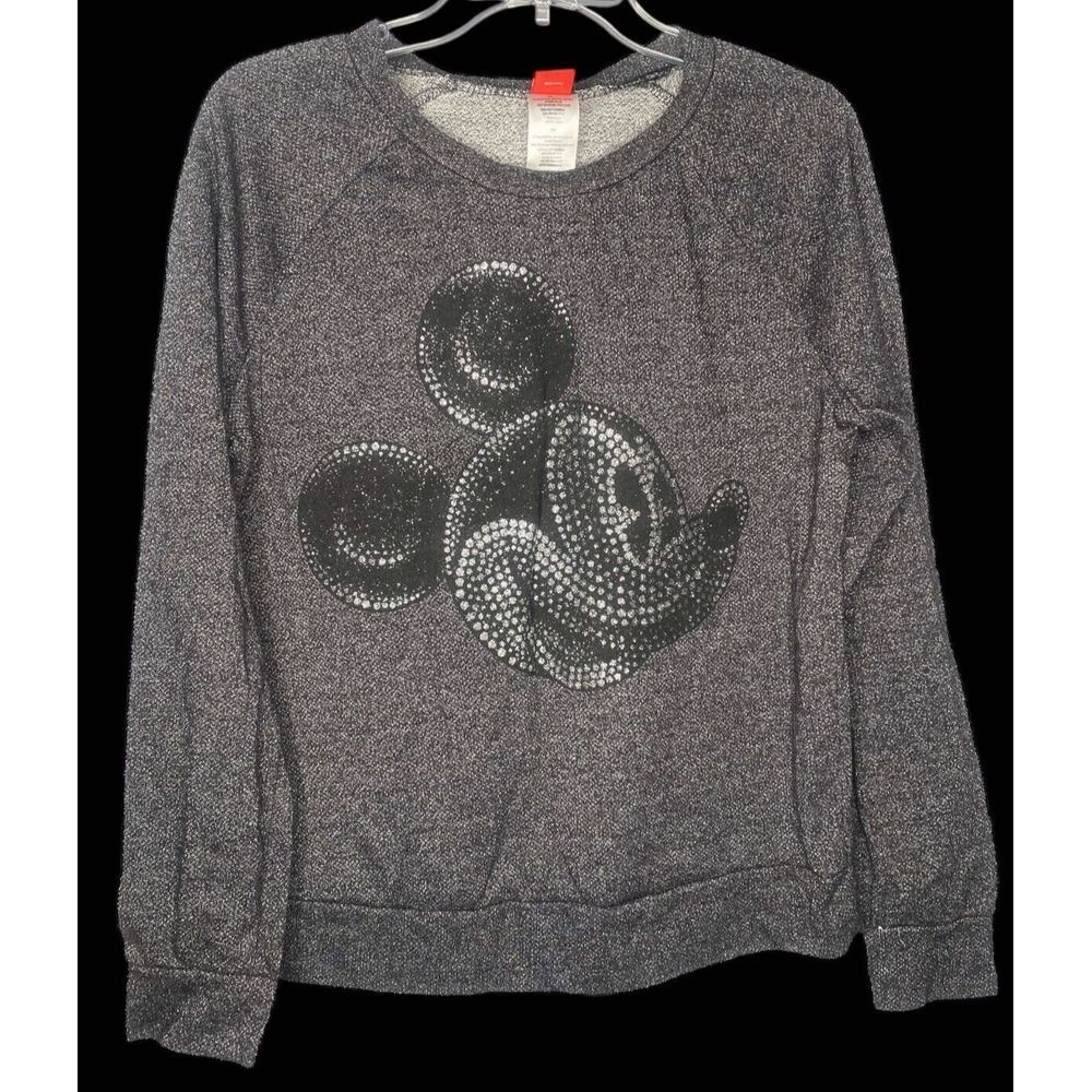 Disney Mickey Mouse‎ Graphic Sweatshirt  Charcoal Gray unisex Size XL comfy glam